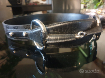 Cintura in pelle nera vintage