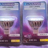 Cinque lampadine Livarno GU5.3 LED nuove