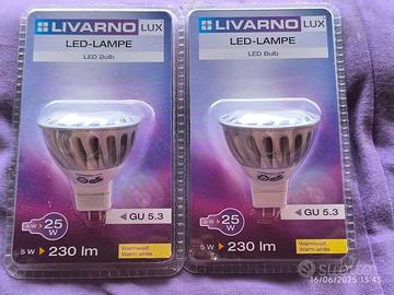 Cinque lampadine Livarno GU5.3 LED nuove