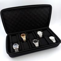 Valigetta 10 Posti Custodia Orologi Tessuto Nero