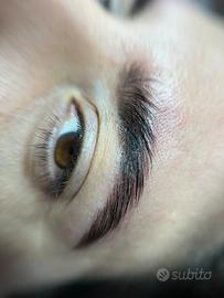 Laminazione sopracciglia con tinta grafica