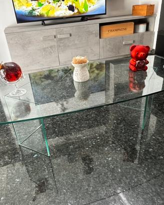 Tavolino di cristallo BONTEMPI Made in Italy