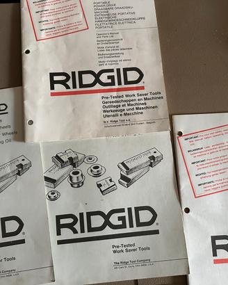 Manuale e Ricambi Filettatrice Ridgid 700