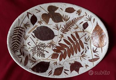 Piatto in terracotta ovale cm. 42x31