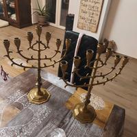 candelabri in ottone antichi