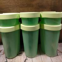 Tupperware contenitori ovali verde chiaro usati