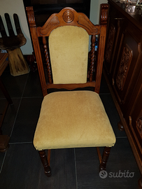 Splendido Set di 6 Sedie in Stile Barocco Italiano