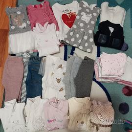 stock 100 pezzi usato bimba  0-24 mesi