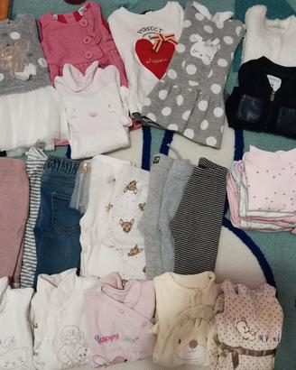 stock 100 pezzi usato bimba  0-24 mesi