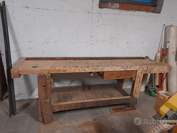 Bancone in legno da falegname inizio 1900