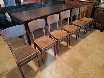 Set di 6 sedie in legno