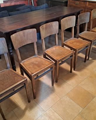 Set di 6 sedie in legno