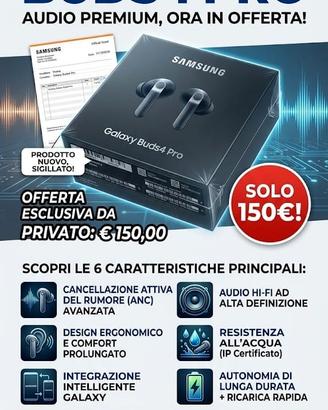 Samsung galaxy buds4 pro NUOVE