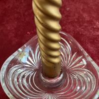 porta candela vetro lavorato