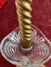 porta candela vetro lavorato