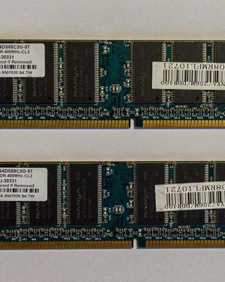 RAM NANYA DDR400 256MB M1Y25664DS88C3G-5T 2x