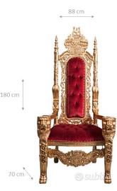 Poltrona Trono stile Barocco