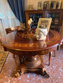 Tavolo rotondo antiquariato XIX secolo