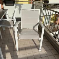 Sedia nordic alluminio con braccioli