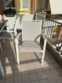 Sedia nordic alluminio con braccioli