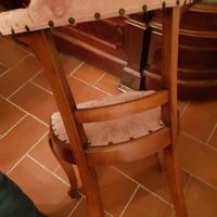 piccola sedia Antica imbottita con braccioli