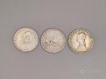 MONETE IN ARGENTO 500 LIRE CARAVELLE
