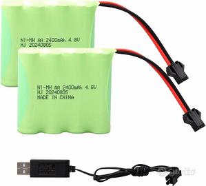 2 Batterie NiMH 4.8V 2400mAh Ricaricabili SM-2P