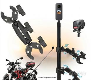 supporto con morsetto per asta insta360 x5 x4 x3