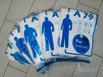 5 Tute Bianche con cappuccio Protettive taglia XXL