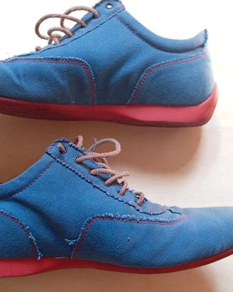 Mocassini/scarpe da barca di tessuto blu