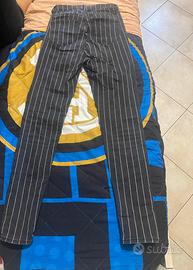 jeans vita alta a righe