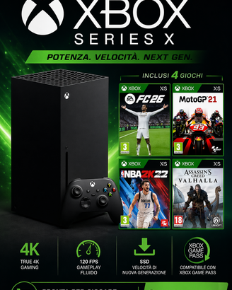 Xbox Series X 1TB + Controller + 4 Giochi