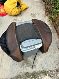 Borse laterali moto universali in pelle