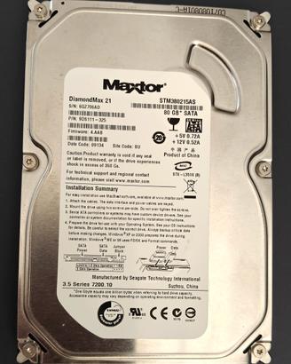 hard disk Maxtor 80 Gb 3.5"