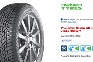 Pneumatici Nokian WR SNOWPROOF P 215/50 R18 gomme