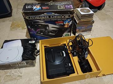 vecchi videogiochi:ps one e sega mega drive 