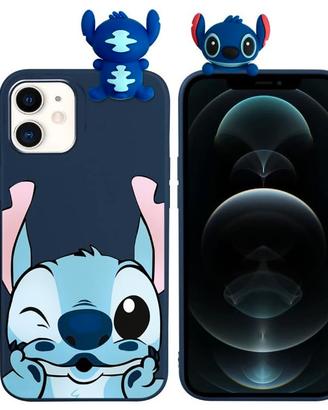 Cover iPhone 15 6,1" 3D stitch silicone custodia