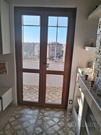 PORTA FINESTRA PVC VASISTAS COLOR LEGNO