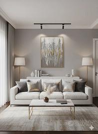 Quadro d'arredo, con dettagli scultorei 3D