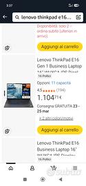 Lenovo thinkpad e16 generazione 1