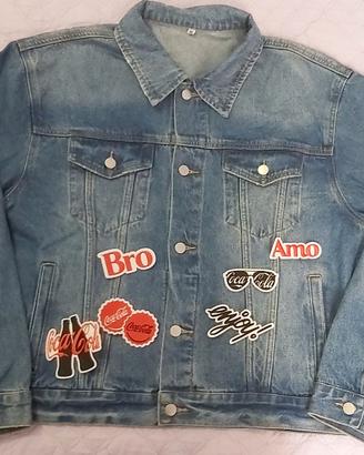 Giacca in denim Coca-Cola con patch