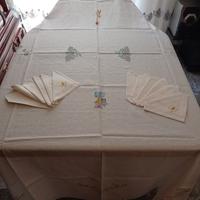 TOVAGLIA PASQUA IN PURO LINO ARTIGIANALE 