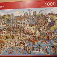 puzzle 1000 pezzi, praticamente nuovo, buffo