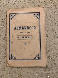 ALMANACCO/PICCOLO CALENDARIO 1892