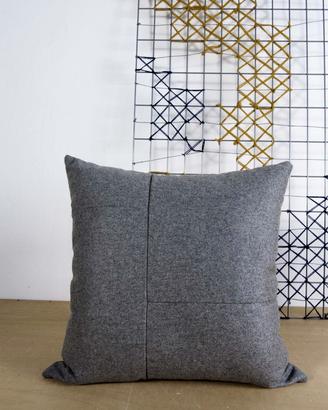 Fodera cuscino Grigio 50x50 cm Lana
