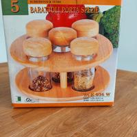 Set Portaspezie in legno