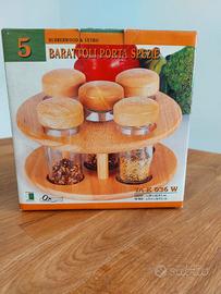 Set Portaspezie in legno