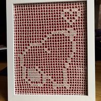 Quadretto artigianale all’uncinetto – fatto a mano