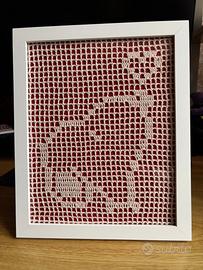 Quadretto artigianale all’uncinetto – fatto a mano