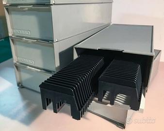 6 SCATOLE DIAPOSITIVE CARICATORE SCORREVOLE BOX
